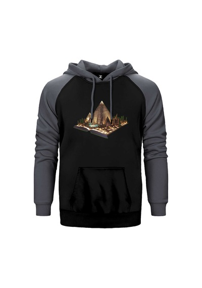 Egypt View Book Kırmızı Renk Reglan Kol Sweatshirt / Hoodie