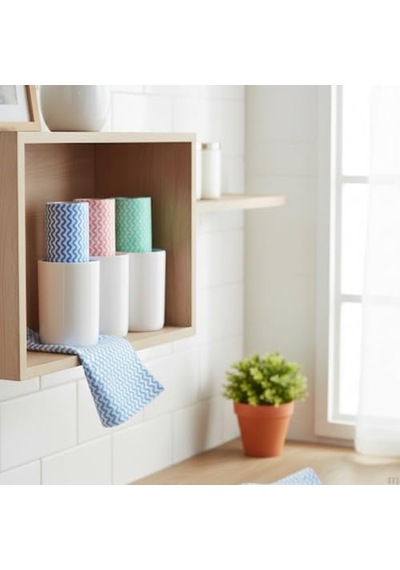 Lüks Temizlik Ve Toz Bezi - İz Bırakmayan Özel Dokulu - 25 Cm 30 Cm Kare Form - Tüm Yüzeyler İçin Uygun- 50 Par Diğer