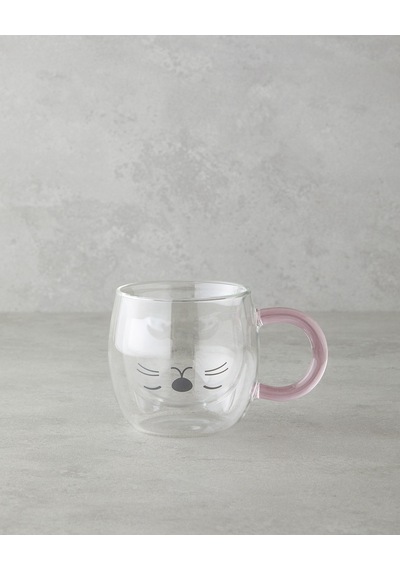 English Home Catie Borosilikat Cam Double Wall Kupa 280 Ml Pembe Pembe