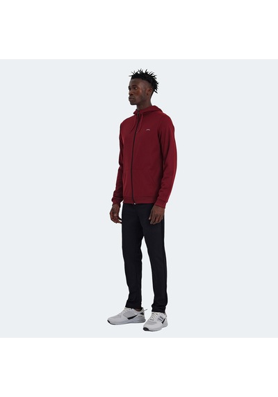 Slazenger RICH Erkek Fermuarlı Kapüşonlu Cepli Bordo Eşofman Takımı