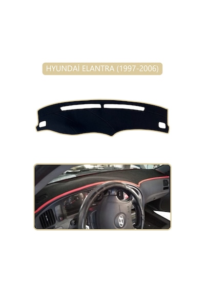 Hyundai Elantra 1997-2006torpido Koruma Halısı Bej Kenar