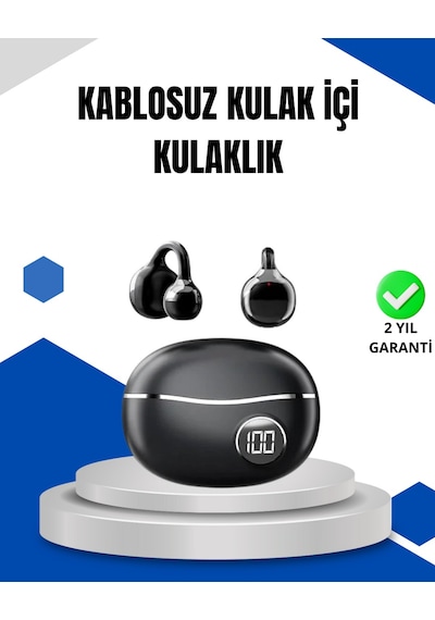 Bluetooth - 728 - 5.4 Kablosuz Kulaklık Açık Kulak Güvenli Tasarım Ve Hızlı - Edntrend - Şarj Özelliği