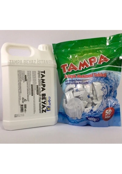 Tampa Yüzey Temizleyici Beyaz Sabun Parfümlü 5 Lt & Bulaşık Makinesi Tableti