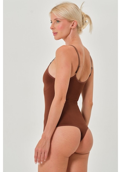 Mistirik Mimola Model Bel Göbek Karın Sıkılaştırıcı Korse Etkili Spor Body Kahve Renk051 Kahve