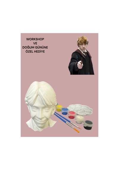 3d Ron Weasley Harry Potter Figür Boyama Seti - Kendin Boya Hobi Ve Etkinlik Seti - Akrilik Boya + 2 Fırça