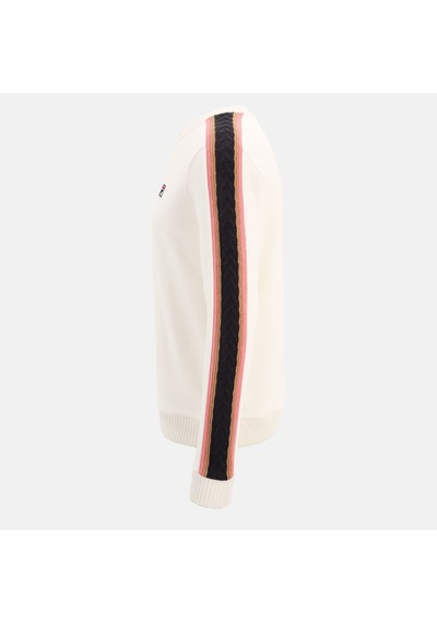 Beyaz Fila Erkek Bisiklet Yaka Sweatshirt Braid Detail Tm411156 BEYAZ