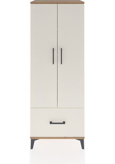 Hyperion Dolap 4 Raflı Tek Çekmeceli 2 Kapaklı 60x44x163 Çam-aytaşı Atlas Çam