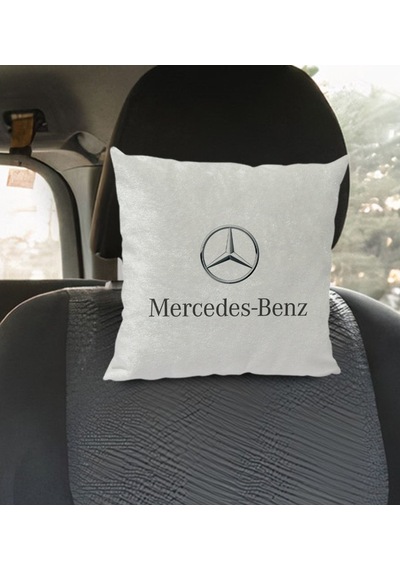Bk Gift Mercedes Tasarımlı Kare Araç Koltuk Yastığı-1