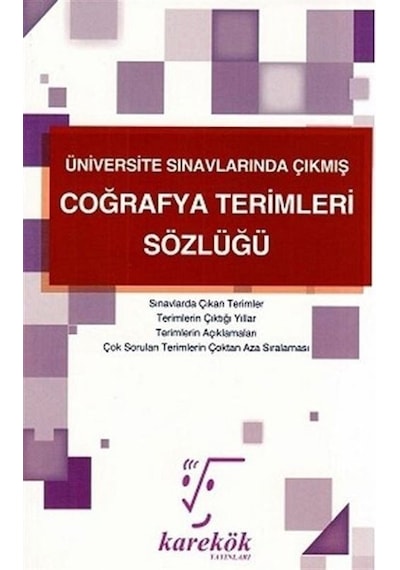 Coğrafya Terimleri Sözlüğü - Karekök Eğitim Yayın