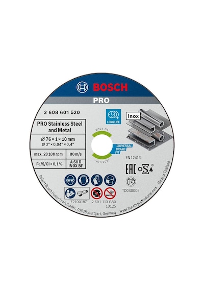 Professional Accessories 5 Adet Kesme Diski Inox Uzmanı, 10 Mm Yuvalı Açılı Taşlama Makinesi İ
