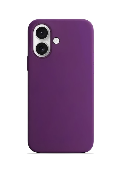 Apple Uyumlu iPhone 17 Soft Touch Lansman Silikon Kılıf Derin Mor