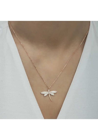 Gümüş Rose Yusufçuk Bayan Kolye Rose