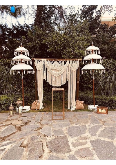 Tr Dekoratif 3 Katlı Bali Bahçe Şemsiyesi