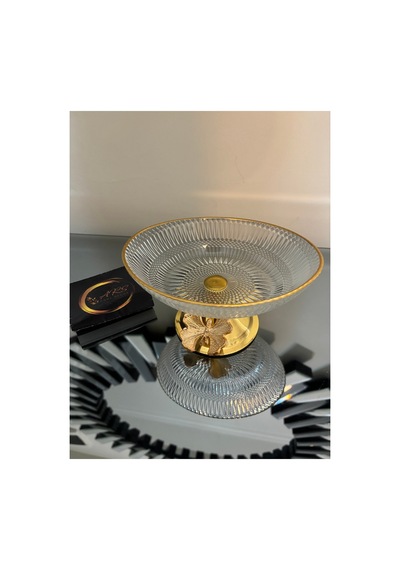 Gold Metal Ayaklı Kelebekli Yaldızlı Küçük Şekerlik, Lokumluk, Sunumluk Gold-metal-yaldız
