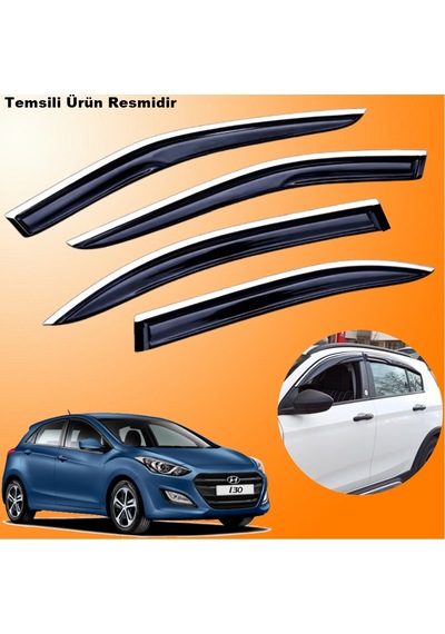 Hyundai İ30 Mügen Cam Rüzgarlığı Abs Krom Nikelajlı Cam Rüzgarlığı 2012-2017 Arası 4 Lü Set