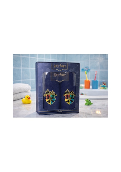 Lisanslı 2'li El Ve Banyo Havlusu Lacivert