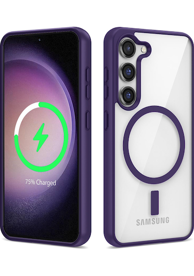Galaxy S23 Plus Uyumlu Magsafe Wireless Şarj Özellikli Silikon Zore Ege Kılıf-mor Mor