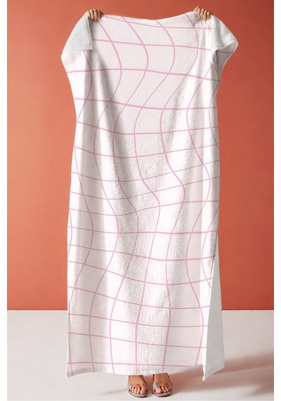 Geometrik Çizgili Plaj Havlusu - Minimalist Pembe Beyaz Havuz Deniz Banyo Hızlı Kuruyan Sahil Örtüsü Sedef Menekşe Geometrik Çizgili Plaj Havlusu - Minimalist Pembe Beyaz Havuz Deniz Banyo Hızlı Kuruyan Sahil Örtüsü Sedef Menekşe