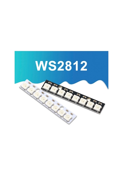 8 Bit Neopixel Ws2812b 5050 Rgb Led Modül 8 Li 5050 Adreslenebilir Rgb Stick Lamba Strip Full Color