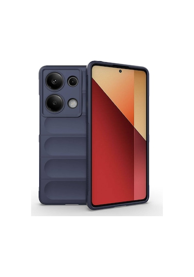 Xiaomi Redmi Note 13 Pro 4g Kılıf Kamera Korumalı Esnek Silikon Parmak Şeritli Pazarplus Lacivert