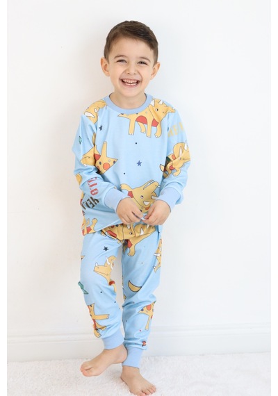 Erkek Pijama Takımı Mavi