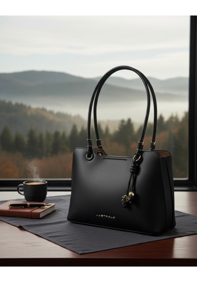 Just Polo Özel Tasarım Premium Kadın El Çantası - Elit Zarif Ve Şehirli Stil Shopper Siyah
