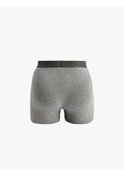 Koton Normal Bel Rahat Kalıp Modal Kumaş Basic Boxer Koyu Gri Melanj 7wlm90010mk