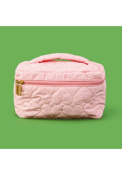 Kapitone Makyaj Çantası - Pembe