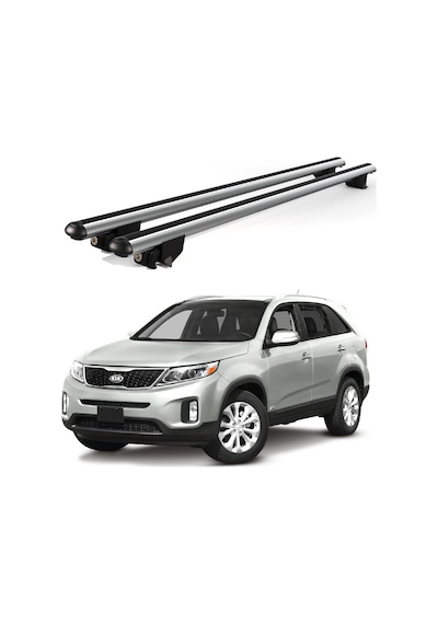 Kanca Kia Sorento 2010-2015 Uyumlu Gri Kilitli Ara Atkı 120cm Port Bagaj Tavan Barı