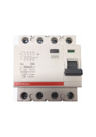 FEDERAL FK4 25A 300mA KAÇAK AKIM