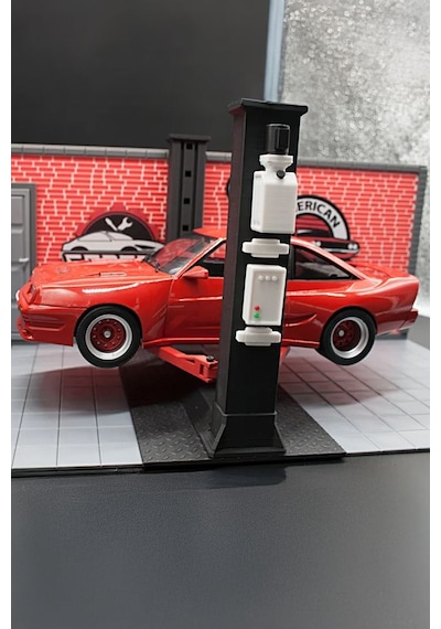 1:18 Model Araba Uyumlu Araç Kaldırma Lifti Diorama
