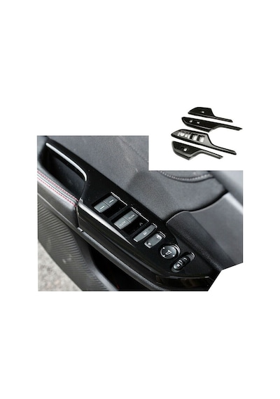 Honda Civic 2016-2021 Fc5-Fk7 Kapı Kolçak Kaplaması  (Piano Black)  (487308642)