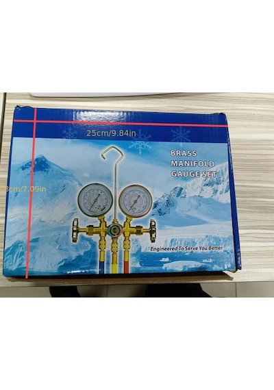 Wangxi Siyah Florin Göstergeli R404a R32 R410a R134a Karlı Soğutucu Gaz Basınç Göstergesi
