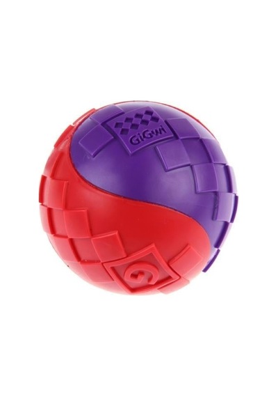 Gigwi Ball Sesli Sert Top Köpek Oyuncağı- Kırmızı Mor M