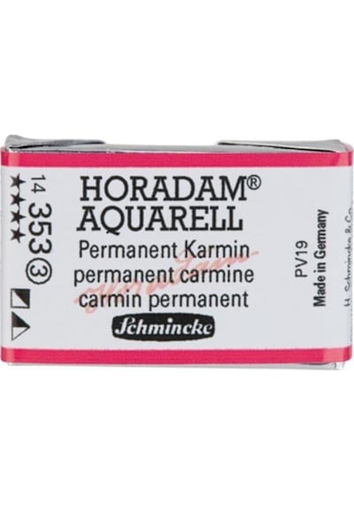 Schmincke : Horadam Aquarell Artist Sulu Boya : Tam Tablet : Seri 3 353 Permanent Carmine