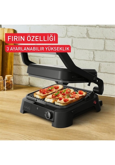 Tefal SuperGrill 3in1 6 Dilim Kapasiteli 2000 Watt Barbekü Izgara ve Tost Makinesi