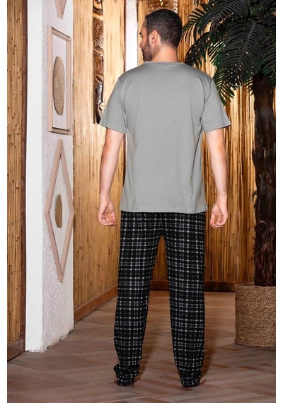 Sude Erkek Süprem Bisiklet Yaka İnce Kısa Kol Pijama Takımı A803/128 - 1 Adet 001