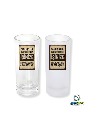 İşinize Bakın Buzlu / Buzsuz Seçenekli Rakı Bardağı 1 Adet Şık Sunum Bardağı 0250