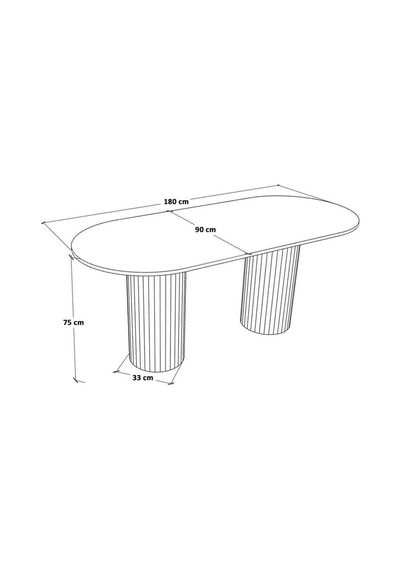 Ada 180x90x75cm 36mm Kalın Kenarlı Oval Beyaz Sütunlu Yemek Masası Sandalye Yok Sadece Masadır Beyaz-siyah Ada 180x90x75cm 36mm Kalın Kenarlı Oval Beyaz Sütunlu Yemek Masası Sandalye Yok Sadece Masadır Beyaz-siyah