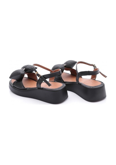 Dgn 7001 Kadin Fiyonk Detayli Sandalet Siyah