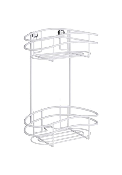 Wenko 2 Katmanlı Duvar Rafı Classic Plus - Çelik, 24 X 32,5 X 15 Cm, Beyaz