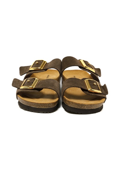 Terlik Kadın 17d8 Frau Velour-s T.moro Dark Brown Koyu Kahverengi