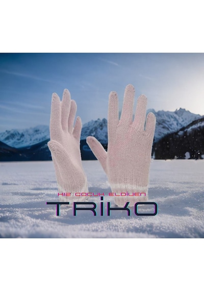7-12 Yaş Kız Çoçuk Triko Lüx Eldiven 001