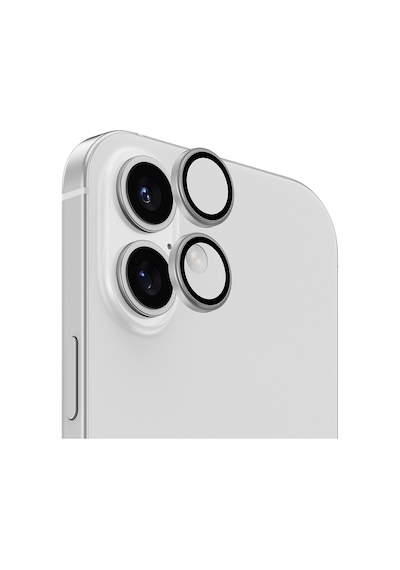 Apple Uyumlu   iPhone 16 Plus Parlama Önleyici Benks Glass Warrior Metal Kamera Lens Koruyucu Titanyum-gümüş