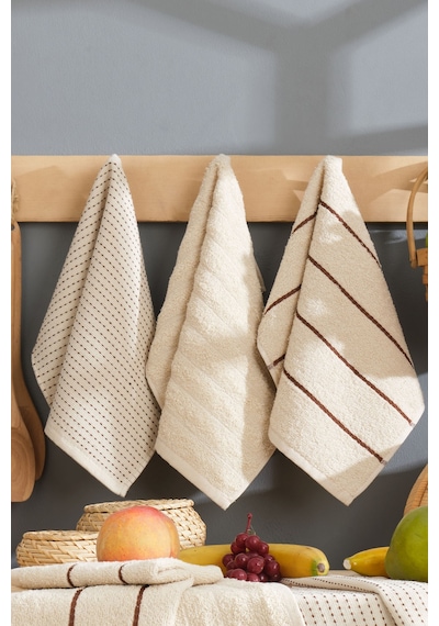 Elart Sophia Mutfak Havlusu 6 Adet 45x30 Cm Bej Bej