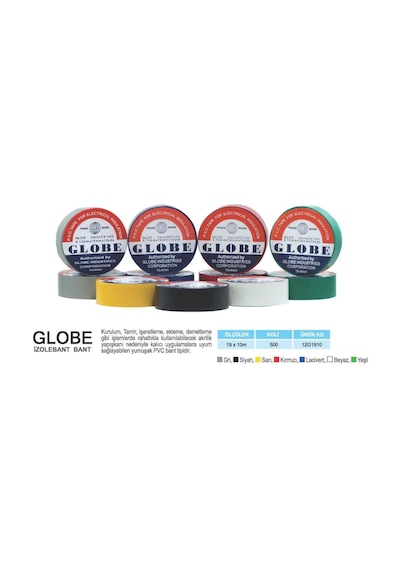 Globe Izole Bant 10'Lu Paket Sarı