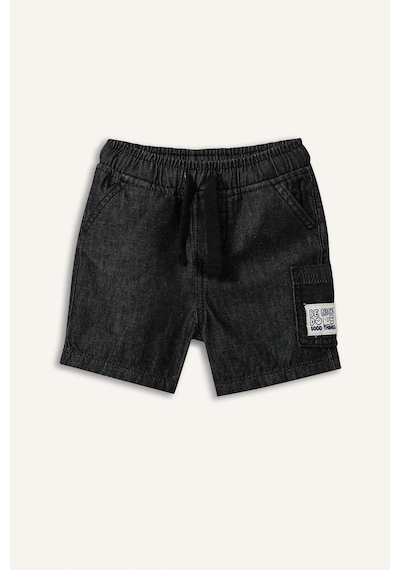 Defacto Beli Lastikli Siyah Jean Şort Erkek Bebek H1262a526smnm55 Gri-nm55
