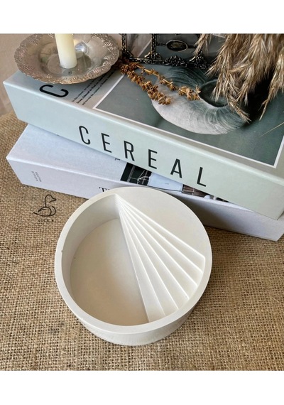 Dairesel Merdiven Şeklinde Dekoratif Kase/sukulentlik 15-5 Cm