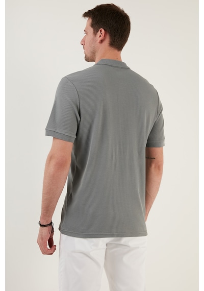 Buratti Pamuklu Regular Fit Düğmeli Erkek Polo Yaka T Shirt 5902281 Açık Haki