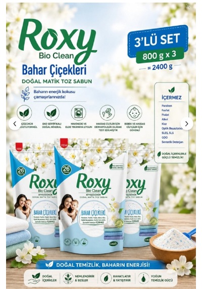 Dalan Roxy Matik Bahar Çiçekleri 800 Gr 26 Yıkama X 3 Adet